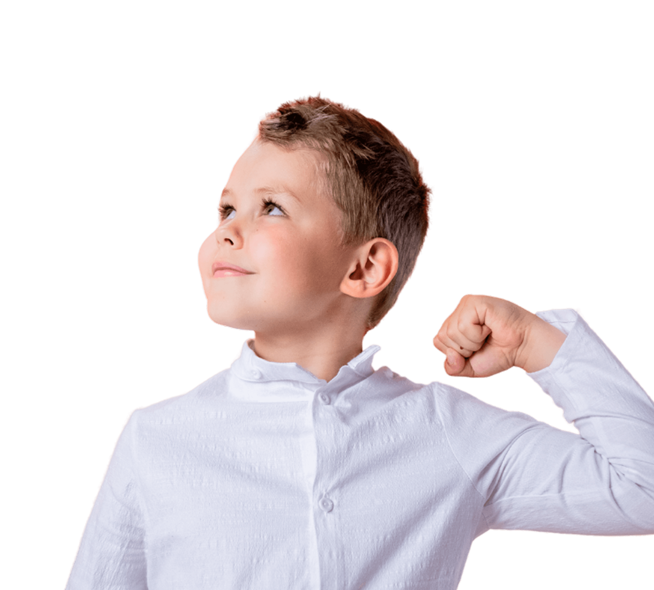 Student celebrating progress